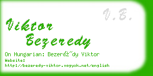 viktor bezeredy business card